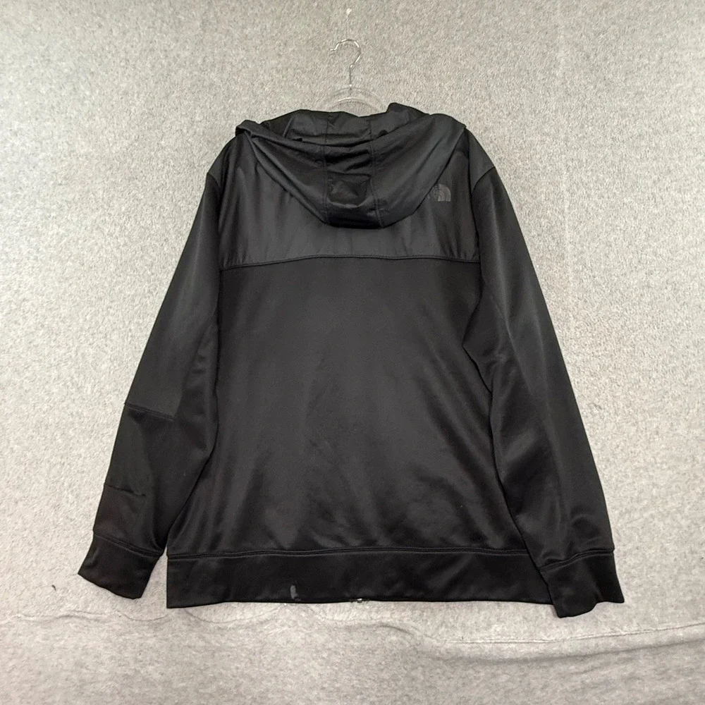 The North Face Hybrid Hoodie Mens XXL Black Full Zip Fleece Lined Jacket